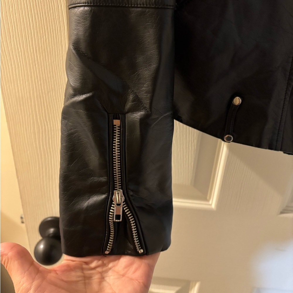 En Creme Black Bomber Jacket Large - Picture 6 of 11